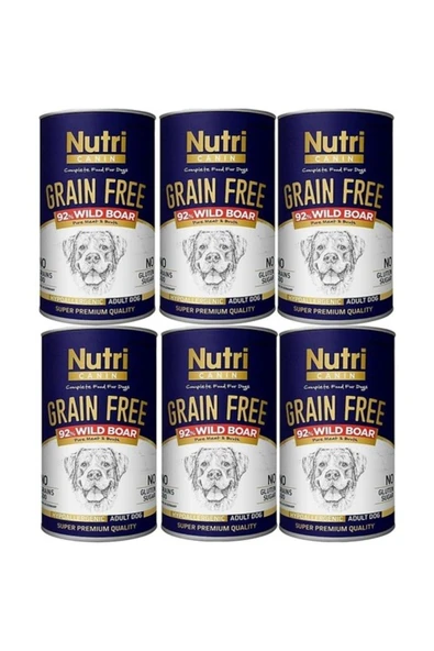 Nutri Canine Nutri Canin Yaban Domuzu Etli Tahılsız Yetişkin Köpek Konservesi 400 G 6 Adet - 2