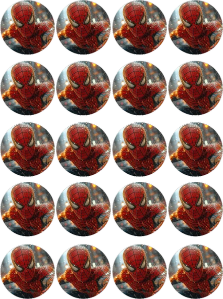 Örümcek Adam Yenilebilir Yuvarlak Kurabiye Resim Baskı ürün görseli