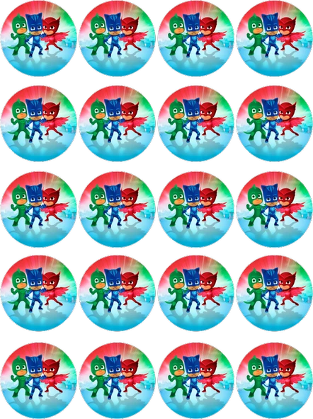 Pjmask Yenilebilir Yuvarlak Kurabiye Resim Baskı ürün görseli 1