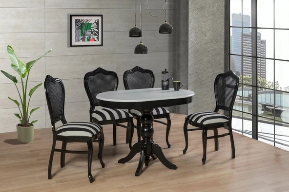 Rika Baba Ayak Oval Açılır Masa 70x110 - Resim 9