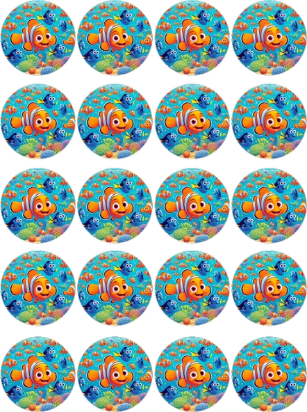 Nemo Yenilebilir Yuvarlak Kurabiye Resim Baskı ürün görseli