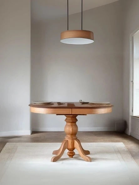 Rika Baba Ayak Oval Açılır Masa 80x120 ürün görseli