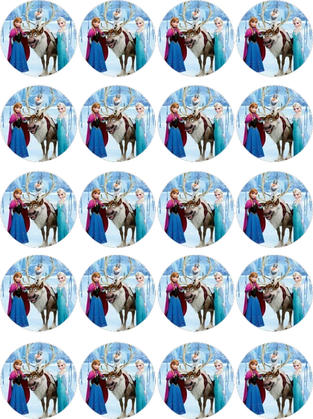 Frozen Yenilebilir Yuvarlak Kurabiye Resim Baskı ürün görseli