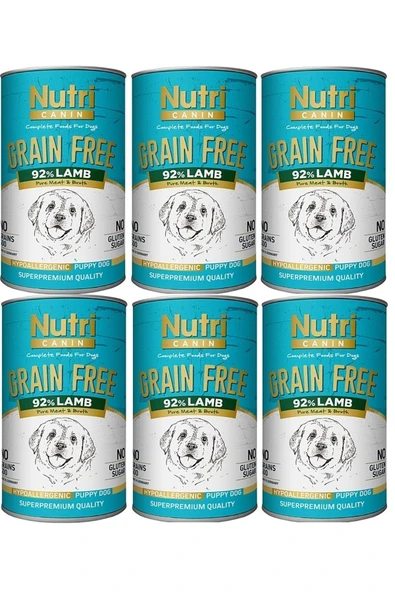 Nutri Canine Nutri Canin Kuzu Etli Tahılsız Yavru Köpek Konservesi 400 G 6 Adet - 1
