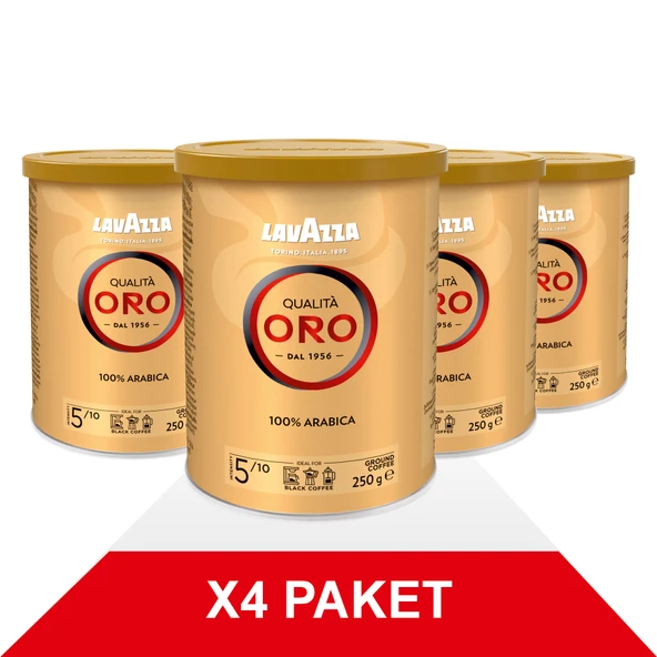 Qualità Oro Filtre Kahve Teneke Kutu (250gr) x4