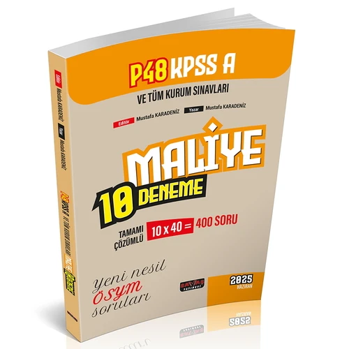 P48 KPSS A Grubu Maliye 10 Deneme Tamamı Çözümlü Savaş Yayınları 2025 - 1