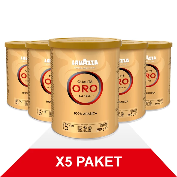 Qualità Oro Filtre Kahve Teneke Kutu (250gr) x5