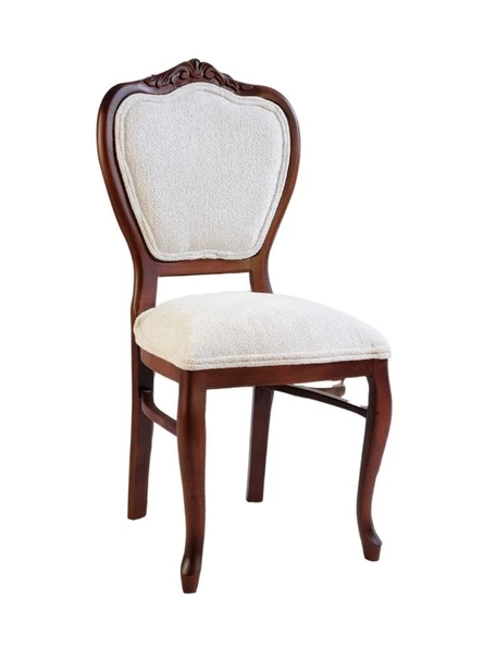 Versailes Klasik Ahşap İşlemeli Sandalye - Resim 2