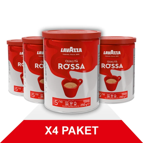 Qualità Rossa Filtre Kahve Teneke Kutu (250gr) x4