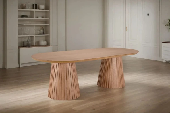 Bohenza Sabit Ahşap Yemek Masası 90x180 - Resim 5