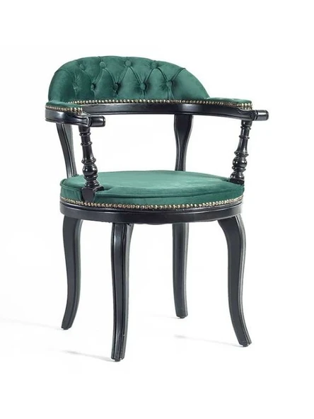 Majesta Kapitoneli Classic Ahşap Sandalye - Resim 10