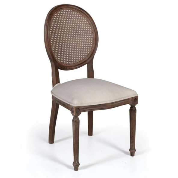 Madalyon Hazeranlı Ahşap Klasik Sandalye - Resim 7