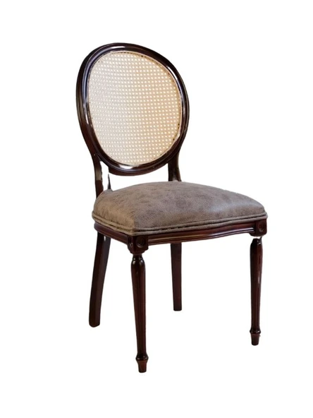 Madalyon Hazeranlı Ahşap Sandalye - Resim 3