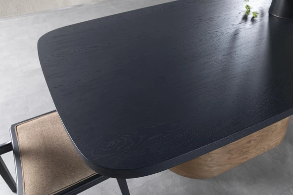 Barocco İtalyan Still Oval Ahşap Yemek Masası 100x200 - Resim 5