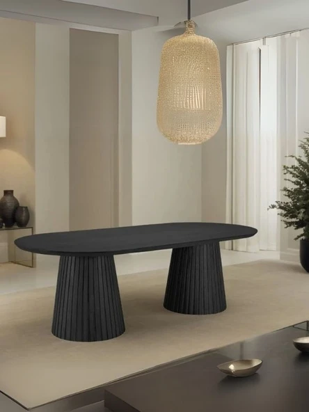 Bohenza Sabit Ahşap Yemek Masası 90x180 - Resim 8