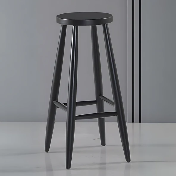 Ashbourne Ahşap Bar Taburesi - Resim 12