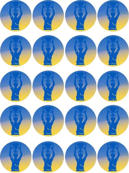 Sarı Lacivert Taraftar Yenilebilir Yuvarlak Kurabiye Resim Baskı ürün görseli