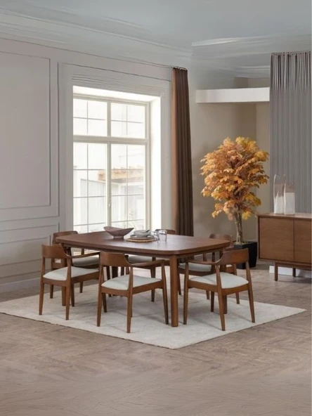 Bien Meşe Yemek Masası 100x190 ürün görseli 1