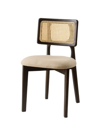 Zeus Bambu Hasırlı Ahşap Bohem Sandalye - Resim 3