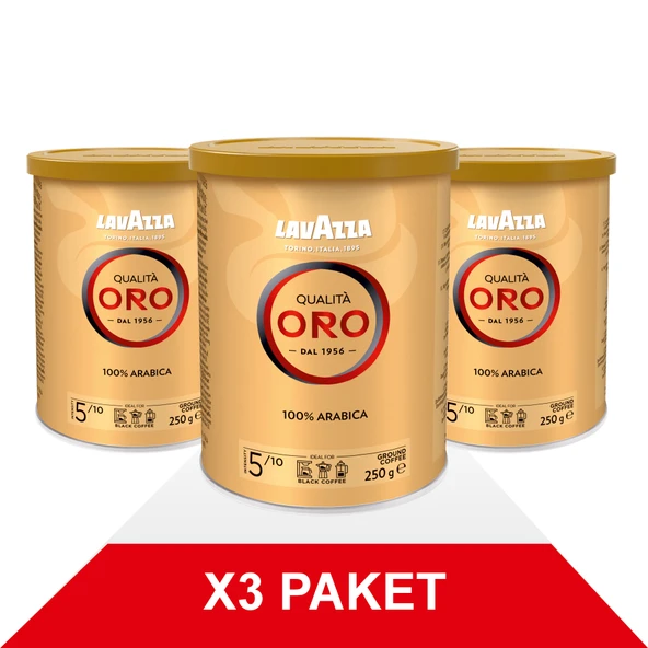 Qualità Oro Filtre Kahve Teneke Kutu (250gr) x3