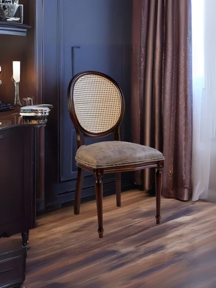 Madalyon Hazeranlı Ahşap Sandalye ürün görseli