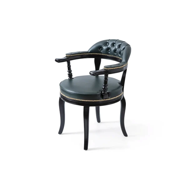 Majesta Kapitoneli Classic Ahşap Sandalye - Resim 5