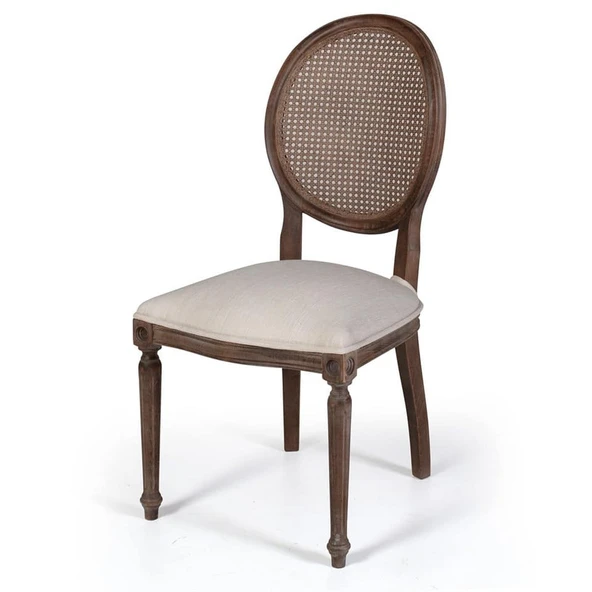 Madalyon Hazeranlı Ahşap Klasik Sandalye - Resim 5