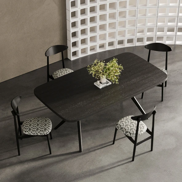 Bosco Pergel Ahşap Mutfak Masası 90x170 - Resim 6