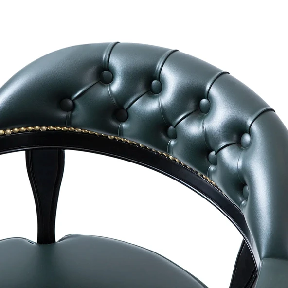 Majesta Kapitoneli Classic Ahşap Sandalye - Resim 9