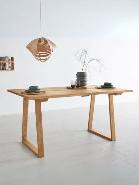 Nepal Ahşap Mutfak Masası 100x200 - Resim 2