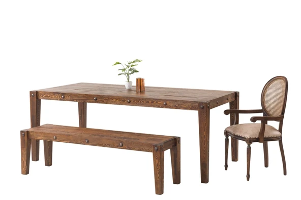 Madalyon Kolçaklı Hazeranlı Ahşap Klasik Sandalye - Resim 4