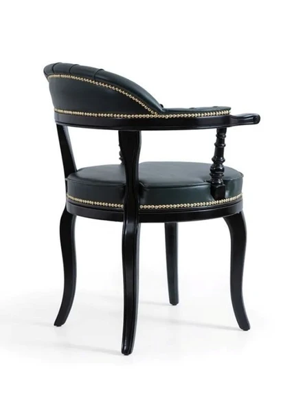 Majesta Kapitoneli Classic Ahşap Sandalye - Resim 2