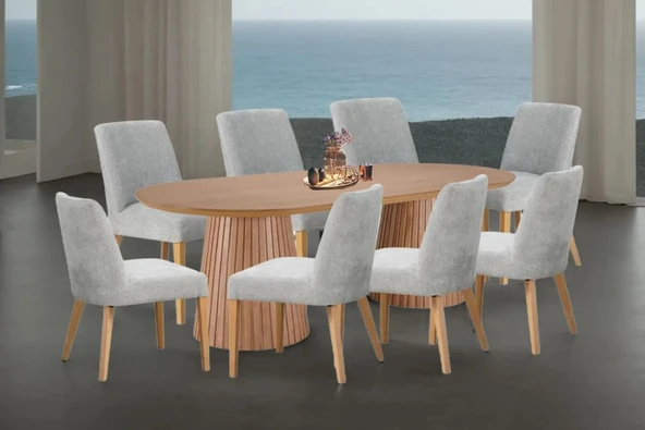 Bohenza Sabit Ahşap Yemek Masası 90x180 - Resim 3