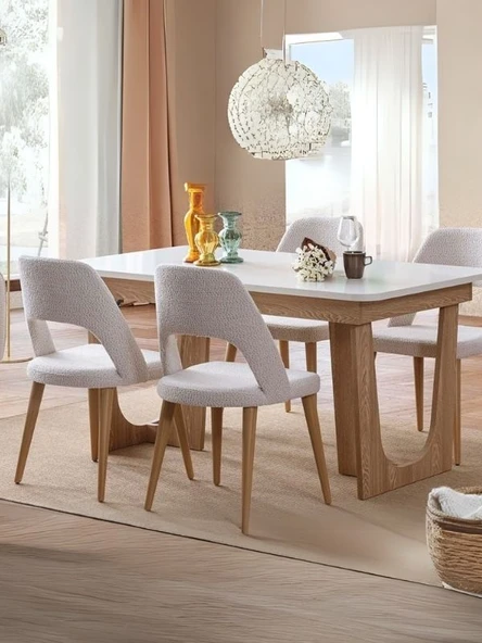 Norveç Natural İskandinav Ahşap Sandalye ürün görseli