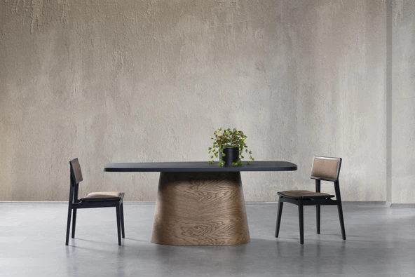 Barocco İtalyan Still Oval Ahşap Yemek Masası 100x200 - Resim 2