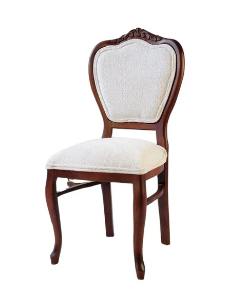 Versailes Klasik Ahşap İşlemeli Sandalye - Resim 3