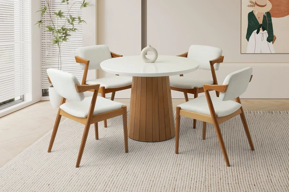 Giza Natural Ahşap Sandalye - Resim 5