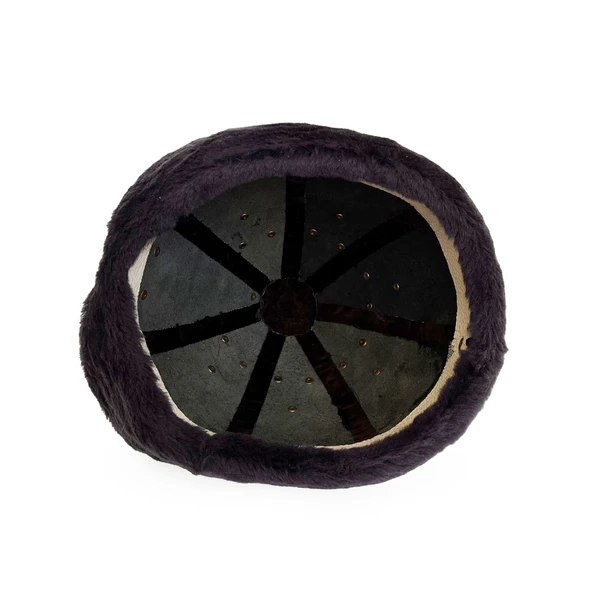 Shark Anatolia Ertuğrul Gazi Zımbalı Pirinç Broş Çapraz Dikiş Hakiki Deri Börk Şapka Siyah-60 - Resim 6