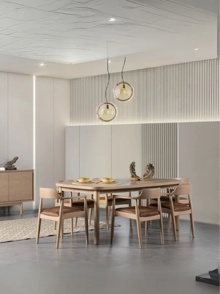 Bien Meşe Yemek Masası 100x190 - Resim 7