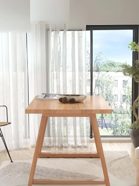 Nepal Ahşap Mutfak Masası 90x170 - Resim 2