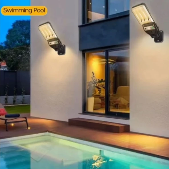 Duvar Lambası Aplik Hareket Sensörlü Kumandalı Plastik Sokak Bahçe İç Dış Aydınlatma Armatürü IP54 - Resim 7
