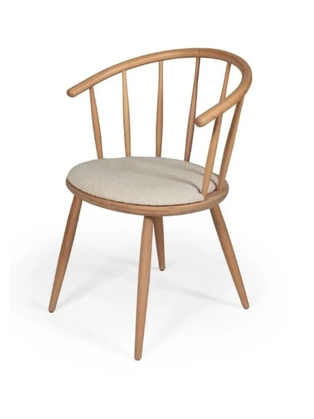 Bamboo Natural Ahşap Mutfak Sandalyesi - Resim 3