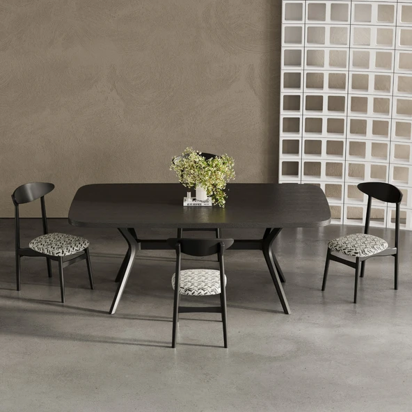 Bosco Pergel Ahşap Mutfak Masası 90x170 - Resim 7