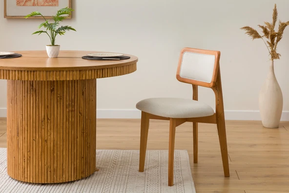 Zeus Ahşap Bohem Sandalye - Resim 4