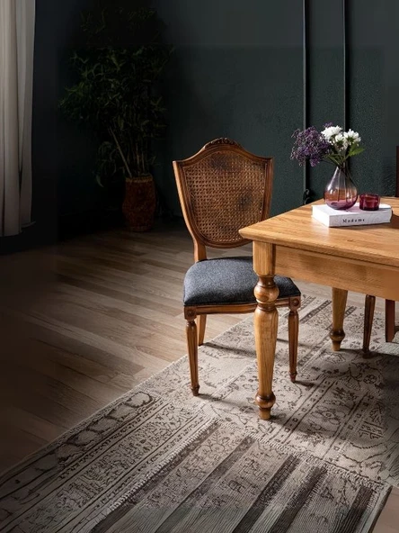 Kupa Torna Oymalı Ahşap Sandalye - Resim 6