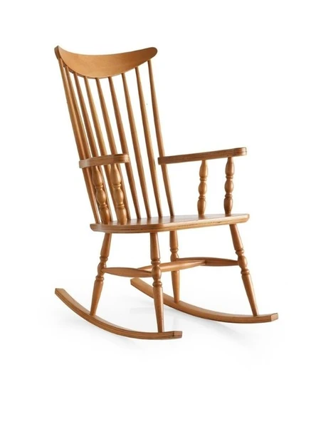 Willlow Rocker Ahşap Sallanır Sandalye - Resim 9