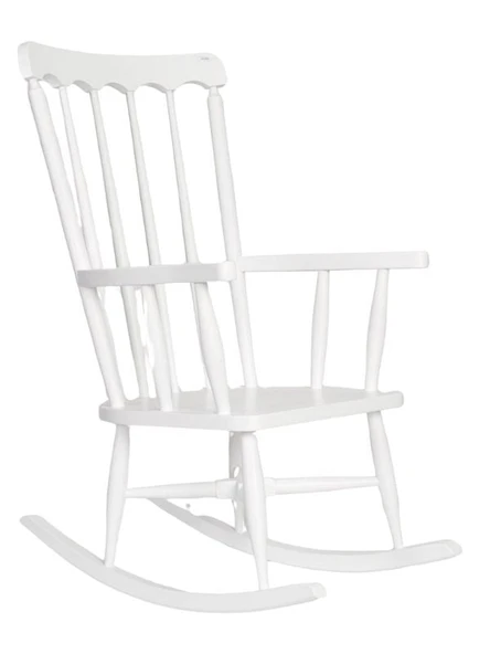 Dakota Rocker Amerikan Retro Ahşap Sallanır Sandalye - Resim 2