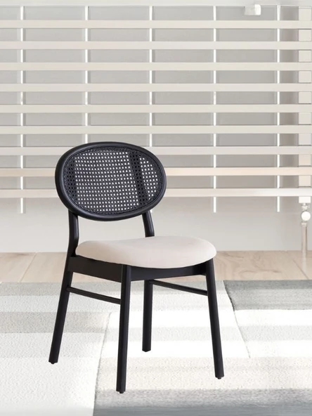 Oslo Hasırlı Ahşap Sandalye - Resim 3