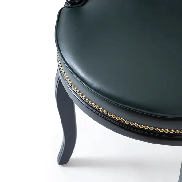 Majesta Kapitoneli Classic Ahşap Sandalye - Resim 8