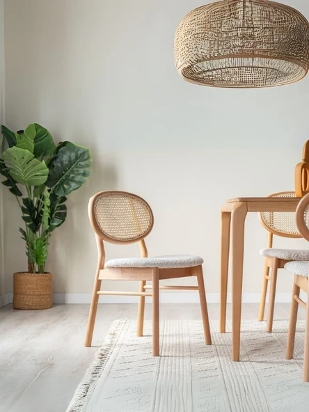 Oslo Hasırlı Ahşap Sandalye - Resim 12